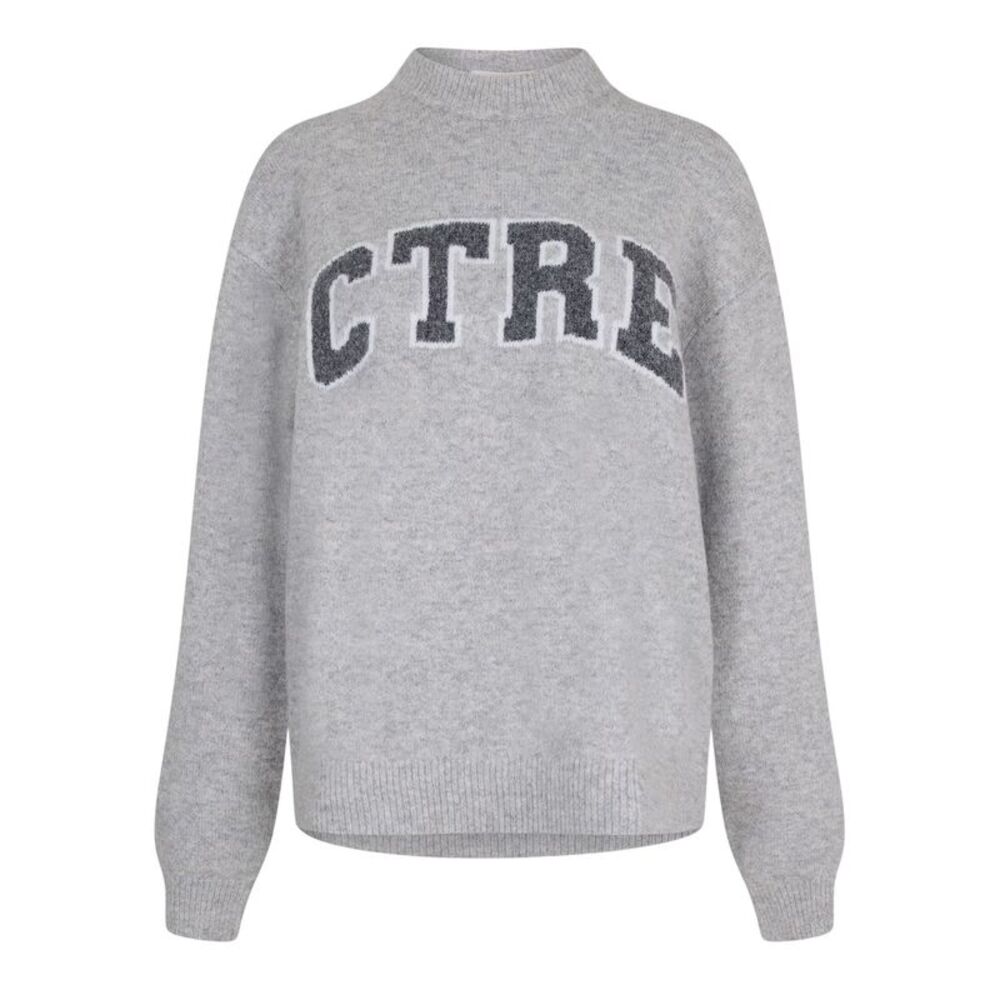 Couture Womens/Ladies Club Knitted Crew Neck Sweater / Gray